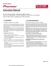 Pioneer TS-G1620F Instruction Manual