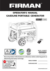 Firman P03632 Operator's Manual
