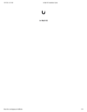 Ubiquiti In-Wall HD Installation Manual