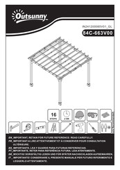 Outsunny 84C-663V00 Assembly Instructions Manual