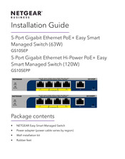 NETGEAR GS105EPP Installation Manual