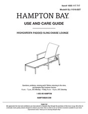 HAMPTON BAY GL-11016-SST 1005 117 717 Use And Care Manual