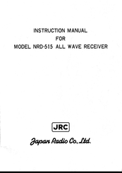 Jrc NRD-515 Instruction Manual