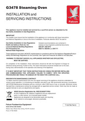 Falcon Dominator Plus G3478/N Installation And Servicing Instruction