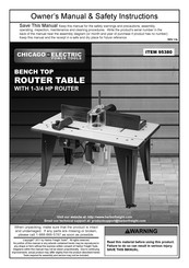 Chicago Electric 95380 Owner's Manual & Safety Instructions