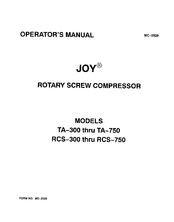 Joy RCS-750 Operator's Manual