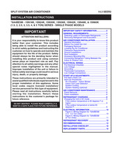 Nortek SA4BE5M-1SN42K Installation Instructions Manual