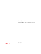Oracle X48SVR Safety And Compliance Manual