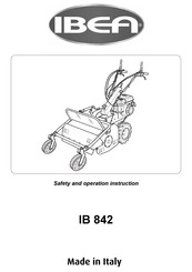 IBEA IB 842 Safety And Operation Instruction