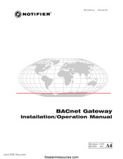 Notifier BACnet Gateway Installation & Operation Manual