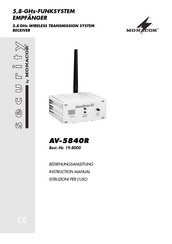 Monacor AV-5840R Instruction Manual