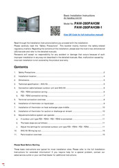 Panasonic PAW-280PAH3M-1 Basic Installation Instructions