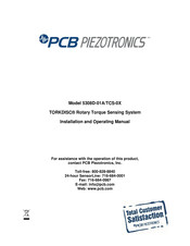 PCB Piezotronics 5308D-01A/TCS-0X Installation And Operating Manual