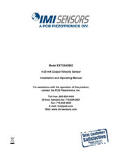 PCB Piezotronics EXTO640B62 Installation And Operating Manual