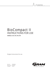 Gram BioLine BioCompact II 210/210 Instructions For Use Manual