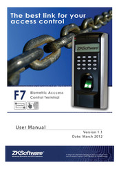 Zksoftware F7 User Manual
