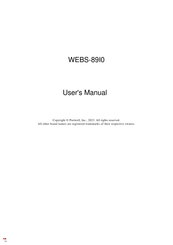 Portwell WEBS-89I0 User Manual
