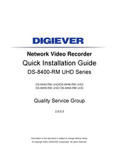 Digiever DS-8464-RM UHD Quick Installation Manual