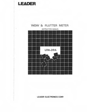 Leader LFM-39A Instruction Manual