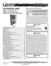 Daikin DH9VS 1 A Series Installation Instructions Manual
