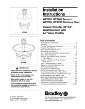 Bradley WF2608 Installation Instructions Manual