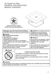 CASAINC FOP-X2020-F2020 Manual
