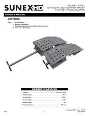Sunex HD 1520 Owner's Manual