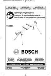 Bosch GTA 3800 Professional Operating/Safety Instructions Manual