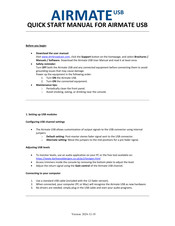 D&R AIRMATE Quick Start Manual