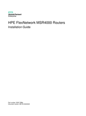 HP FlexNetwork SPU-400-X1 Installation Manual
