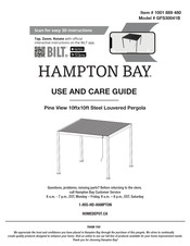 HAMPTON BAY Pine View GFS30041B Use And Care Manual
