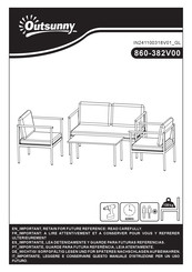 Outsunny 860-382V00 Assembly Instructions Manual