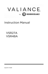 Hoshizaki VALIANCE VSR27A Instruction Manual