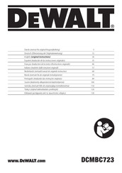 DeWalt DCMBC723N Original Instructions Manual