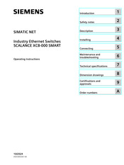 Siemens SIMATIC NET SCALANCE XCB- SMART Series Operating Instructions Manual