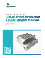 Nibe CLIMATEMASTER AGL Installation, Operation & Maintenance Manual