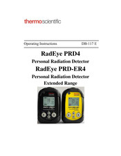 Thermo Scientific RadEye PRD-ER4 Operating Instructions Manual
