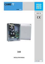 CAME ZL65 Installation Manual
