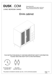 DUSK ISLA Drink cabinet Instruction Booklet