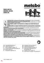 Metabo DSN 50 Original Instructions Manual