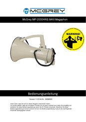 McGrey 00090933 Operating Instructions Manual