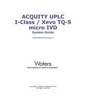 Waters ACQUITY UPLC Xevo TQ-S micro IVD System Manual