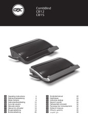 GBC CombBind CB12 Operating Instructions Manual