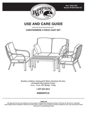 HAMPTON BAY CHESTERMERE FZM70359 ST Use And Care Manual
