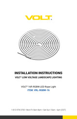 Volt VRL-RGBW-16 Installation Instructions Manual