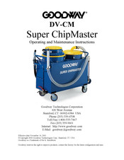 Goodway Super ChipMaster DV-CM Operating And Maintenance Instructions Manual