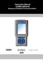 EUTECH INSTRUMENTS COND 610 Instruction Manual