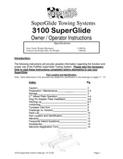 SuperGlide SuperRail 3100 Operator Instructions Manual