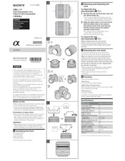 Sony SEL28F20 Manual