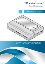 Meteo Control WEB'LOG RESIDENTIAL Operating Manual